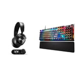 SteelSeries Arctis Nova Pro Wireless - Casque Gaming Multi-système - Haut-parleurs Hi-FI & Apex Pro Clavier Gaming HyperMagnetic - Actionnement Ajustable - Écran OLED - RGB