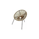 Centrale Brico - Fauteuil De Jardin En Acier Acapulco Rattan Naturel