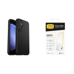 OtterBox Sleek Case for Samsung Galaxy S23 FE, Drop proof, Ultra-Slim, Protective Case, Tested to Military Standard, Black + Premium Glass Screen Protector for Galaxy S23 FE, No Retail Packaging