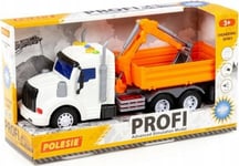 Polesie 96128 "Profi", Sidvagn Med Tröghetsmekanism Och Grävmaskin, Med Ljus Och Ljud, Orange I Låda