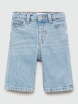 Mango Baby Culotte Denim Jeans, Open Blue