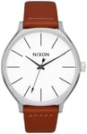 Nixon A12501113 The Clique Vit/Läder Ø38 mm