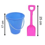 Childrens 2 Piece Plastic Brightly Coloured Bucket And Spade Set | Sandpit Toys