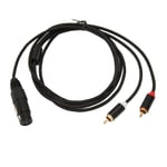 XLR till Dual RCA-kabel Hona till Hane Lågförlust Brusfri Y-delare Dupliceringskabel Stereo Ljud Interconnect Sladd 1m / 3.3ft