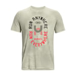 Under Armour Mens UA Run Everywhere T-Shirt in Green - Size X-Large