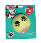 Aimé - Maxi Balle de Tennis pour Chien - Pour Toutes les tailles et Espèces de Chien - Jouet Chien Jaune et Orange