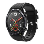 Huawei Watch GT 22mm twill silikoni ranneke - Musta