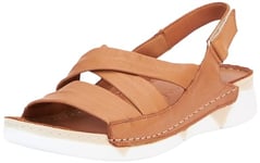 Andrea Conti Sandales pour Femme, Cognac, 38 EU