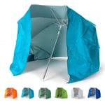 Parasol de plage portable moto pliable léger tente 200 cm Piuma Couleur: Turquoise