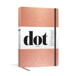 Dot Journal (Rose Gold): A dotted, blank journal for list-making, journaling, goal-setting: 256 pages with elastic closure and ribbon marker (inbunden, eng)