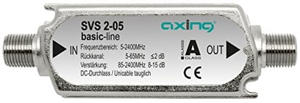 Axing SVS 2-05 amplificateur linéaire de signal satellite et terrestre avec canal de retour (15 dB, 85-2400 MHz)