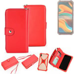 Wallet Mobile phone cover Blackview BV4800 Pro Phone protective Case red