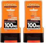 L'ORÉAL Paris Men Expert Hydra Energetic Gel Douche Homme, Taurina Effet Réveil immédiat, 300 ml (Lot de 2)