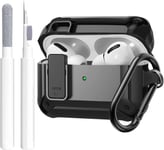 Coque pour Airpods Pro 2, serrure pour homme avec kit de nettoyage, coque de protection avec stylo de nettoyage compatible avec les coques Airpod Pro, coque robuste antichoc pour Air Pods Pro