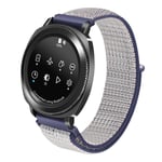 Samsung Galaxy Watch (46mm) kellolle nailoni vaihto ranneke missä tarranauha kiinnitys - Sininen Tummansininen