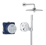 GROHE Precision SmartControl, Ensemble de Douche Encastré 2 sorties, Douche de Tête Vitalio Joy 260 3 jets, Douchette Vitalio Get Stick 1 jet, Flexible 1,5 m, Chromé, 34878000