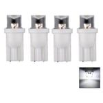 T10 w5w 4-pack Led lampor med 1st Flux-led 6000k chip 12v DC vita 6000k 4-pack