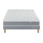 Ensemble Matelas Douces Nuits Remory 667 ressorts ensachés + 2 cm Viscoélastique + Sommier Base Morpho 140x200