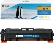 G&G Compatible Toner For W2212x, Yellow, 2450S, Nt-Ph2212xy, Hp 207X, For Hp Color Laserjet Pro M255, Mfp M282, M283, N