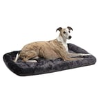 MidWest Homes for Pets Bolster Dog Bed 91.44 cm (36-Inch) Long Dog Bed or Cat Bed w/ Comfortable Bolster; Ideal for "Medium" Dog Breeds; Gray; Model 40236-GY