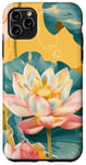 Coque pour iPhone 11 Pro Max Jaune Pop Art Imprimé Animal Fleur Lotus Éléments Célestes