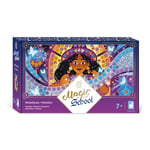 Janod - Coffret Mosaïques en Mousse - Thème Sorcières et Sorciers - Magic School - 3 Tableaux - Kit Loisir Créatif Enfant - Apprentissage Motricité Fine et Concentration - Dès 7 ans - J09150