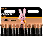 Battery Alkaline, aa, LR06, 1.5V Extra Life, Blister (10-Pack) (163553) - Duracell