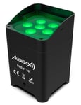 Audibax Event 90 - Projecteur de Discothèque LED - Projecteur Professionnel - Équipé de 6 LED RGBW 15W - Synchronisation avec la Musique - Mode Automatique - Connexion DMX 6/10 Canaux