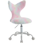 Wahson Office Chairs - Chaise de Bureau Enfant en Fausse Fourrure Chaise Pivotante pour Enfant avec Dossier Chaise Bureau Fille pour Chambre, Coloré