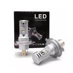 2 st LED-lampor H19 9V-32V CANBUS CSP 2x8000lm stark vit