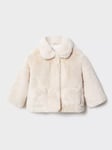 Mango Baby Bear Faux Fur Coat, White