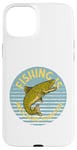 Coque pour iPhone 15 Plus Pêche sautant poisson pêche à la ligne art saut truite pêche