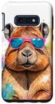 Coque pour Galaxy S10e Capybara Lunettes Soleil Capy Coloré Animaux Motif Imprimé