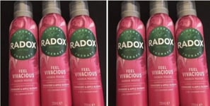 Radox Feel Vivacious 2-in-1 Shave & Shower Mousse 6 x 200ml Cranberry Blossom