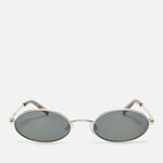 Le Specs Love Train Gold-Tone Oval-Frame Sunglasses