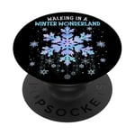 Walking In A Winter Wonderland Tie Dye Snowflake Christmas PopSockets Adhesive PopGrip