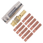 Kit de remplacement de buse &agrave; gaz MIG MAG, pointe de Contact pour pistolet de soudage, 0.8x25mm, 12 pi&egrave;ces