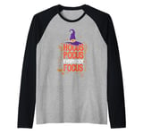 Witchy Halloween Hocus Pocus Everybody Focus Teacher Pumpkin Raglan Baseball Tee