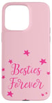 Coque pour iPhone 15 Pro Max Jolies étoiles avec inscription « Best Friends For Besties Forever Friend »