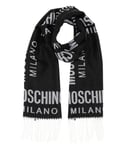 Moschino écharpe en laine homme 50234M5805016 Black - White Nero châle