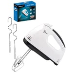 7-Speed Electric Hand Mixer with Whisk for Baking, 180W Power, Stainless Steel