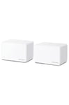 MERCUSYS Halo H3000X(2-pack) TP-Link WiFi Mesh Routeur WiFi 6 Bi-Bande AX3000Mbps, Couverture Jusqu'à 460 m², Canaux 160 MHz, 3 Ports Gigabit, Repeteur WiFi, Contrôles Parentaux Puissants