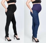 Pregnancy Jeggings Maternity Over Bump Pants Stretch Soft Denim Jeans Uk 8-18