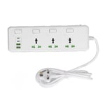 Monitoiminen pistorasian virtajohto USB PD liitännät Socket Extender UK Plug 110?265V