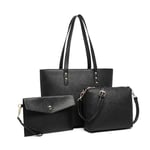 Miss Lulu Handbags for Women Tote Bag Handbags and Shoulder Bags for Women Purse for Women Wristlet Bag Synthetic Leather Bag 4 Piece Set