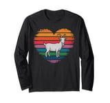 Retro Vintage Goat Animal Lover Farm Nature Gifts for Women Long Sleeve T-Shirt