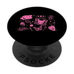 Pink Kawaii Witch Stuff Cute Witchcraft Cat Supplies PopSockets Swappable PopGrip