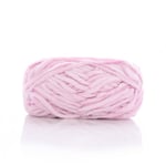 Chenille sammetsgarn Chunky stickade kardade trådar LJUSROSA light pink