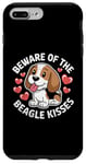 Coque pour iPhone 7 Plus/8 Plus Méfiez-vous du chien Beagle Kisses Beagles