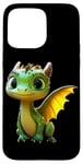 Coque pour iPhone 15 Pro Max Dragon Petit Bébé Vert Dragon Doux Dragons